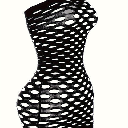 Alluring Ripped Fishnet Bodycon Dress - Ultra-Sexy Women's Lingerie Bodystocking