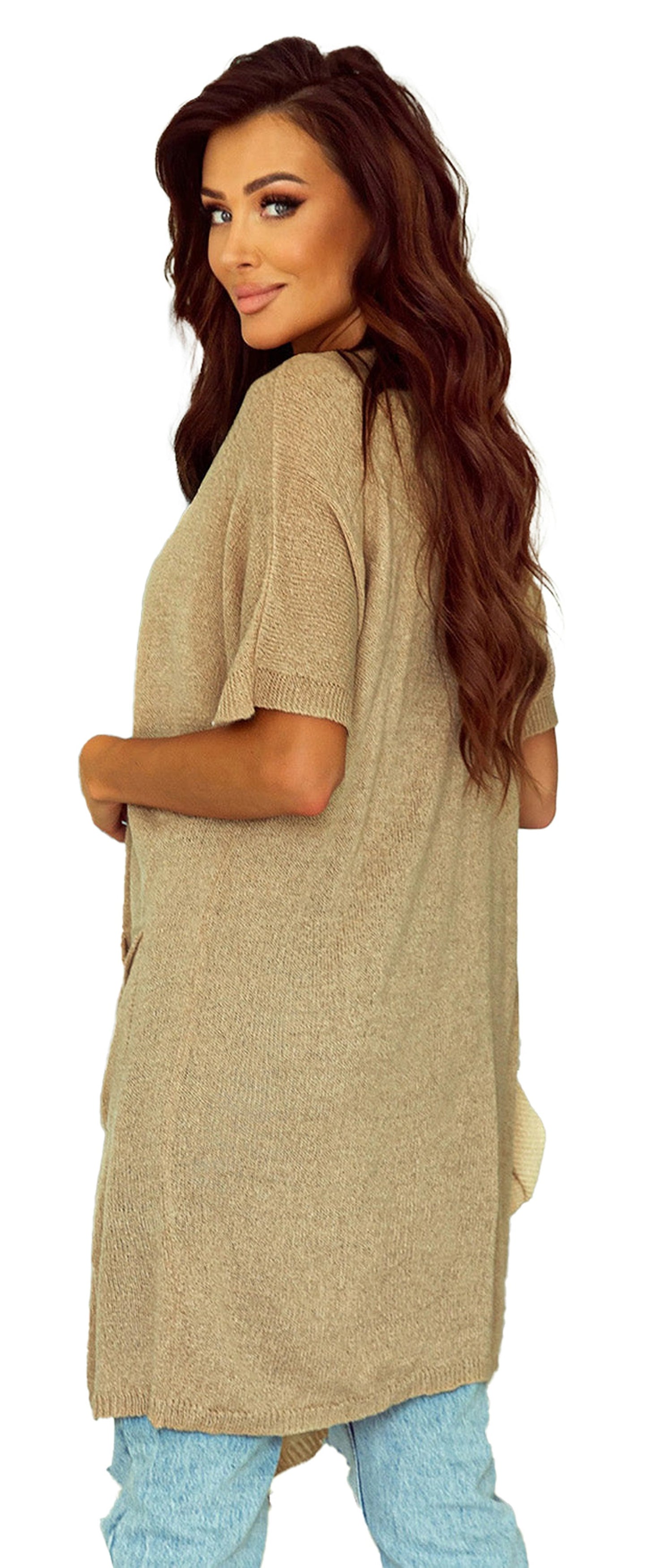 Black Dolman Sleeve Cardigan For Trendy Style