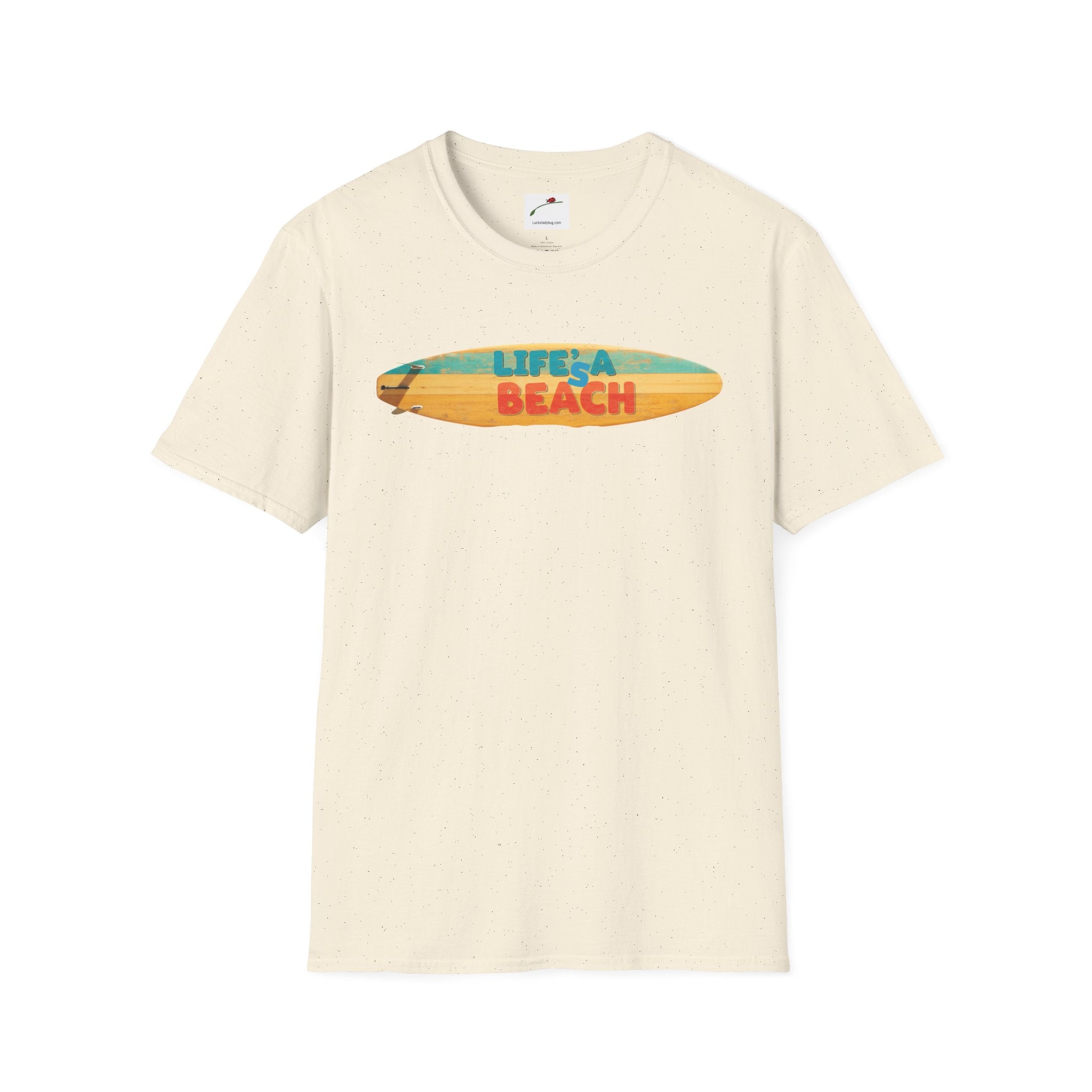 Lifes A Beach Text Stylish Summer Apparel Softstyle T-Shirt