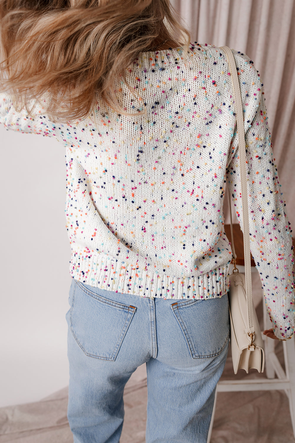 Aruba Blue Rhinestone Sweater Cardigan