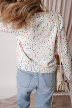 Aruba Blue Rhinestone Sweater Cardigan