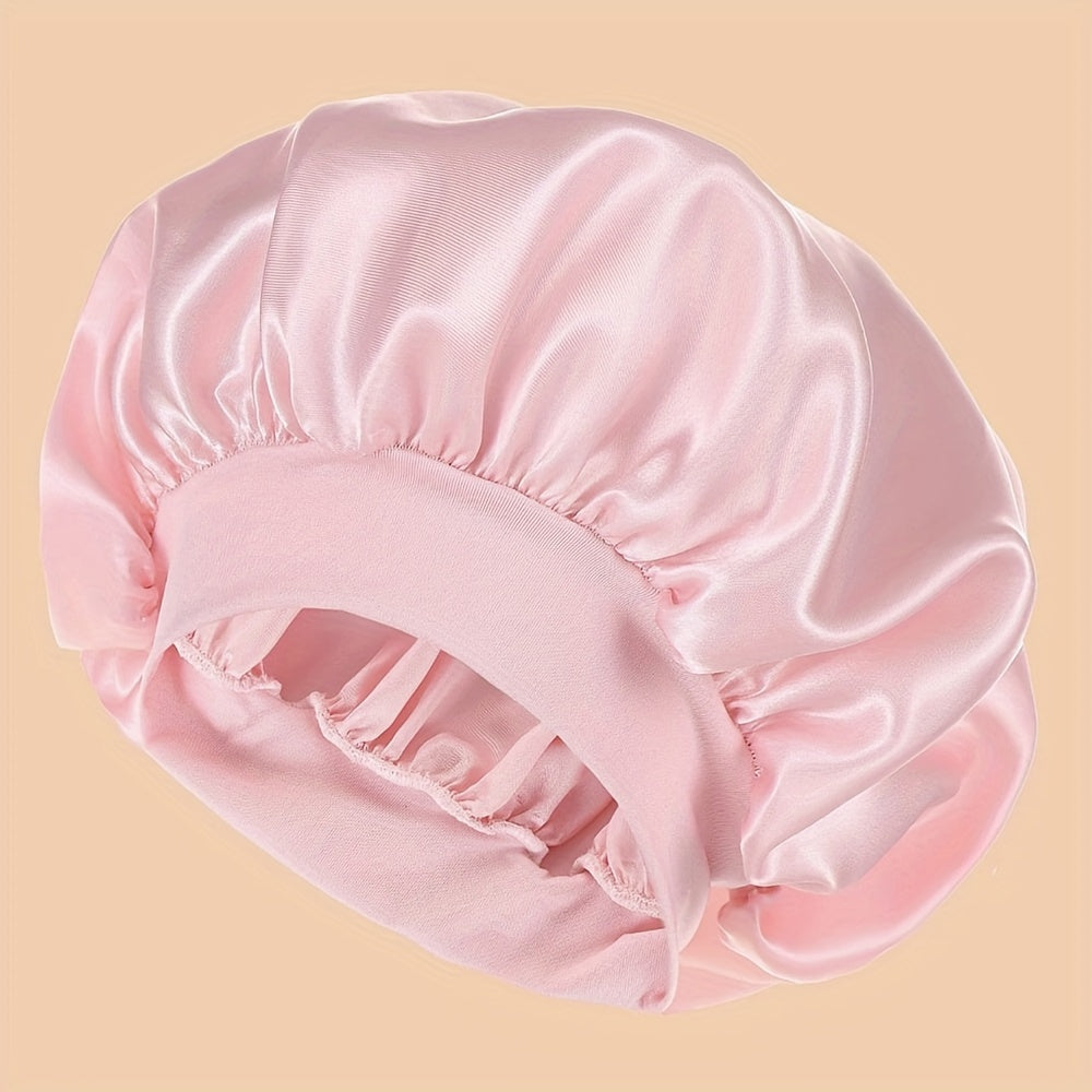 Unscented Silk Satin Sleep Cap Pink