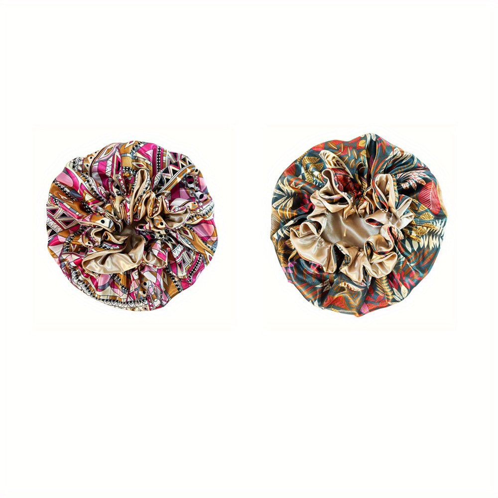 Double Layer Satin Bonnet For Sleeping