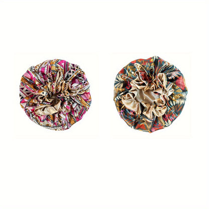 Double Layer Satin Bonnet For Sleeping