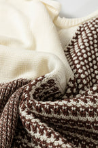 Dark Khaki Color Block Sweater