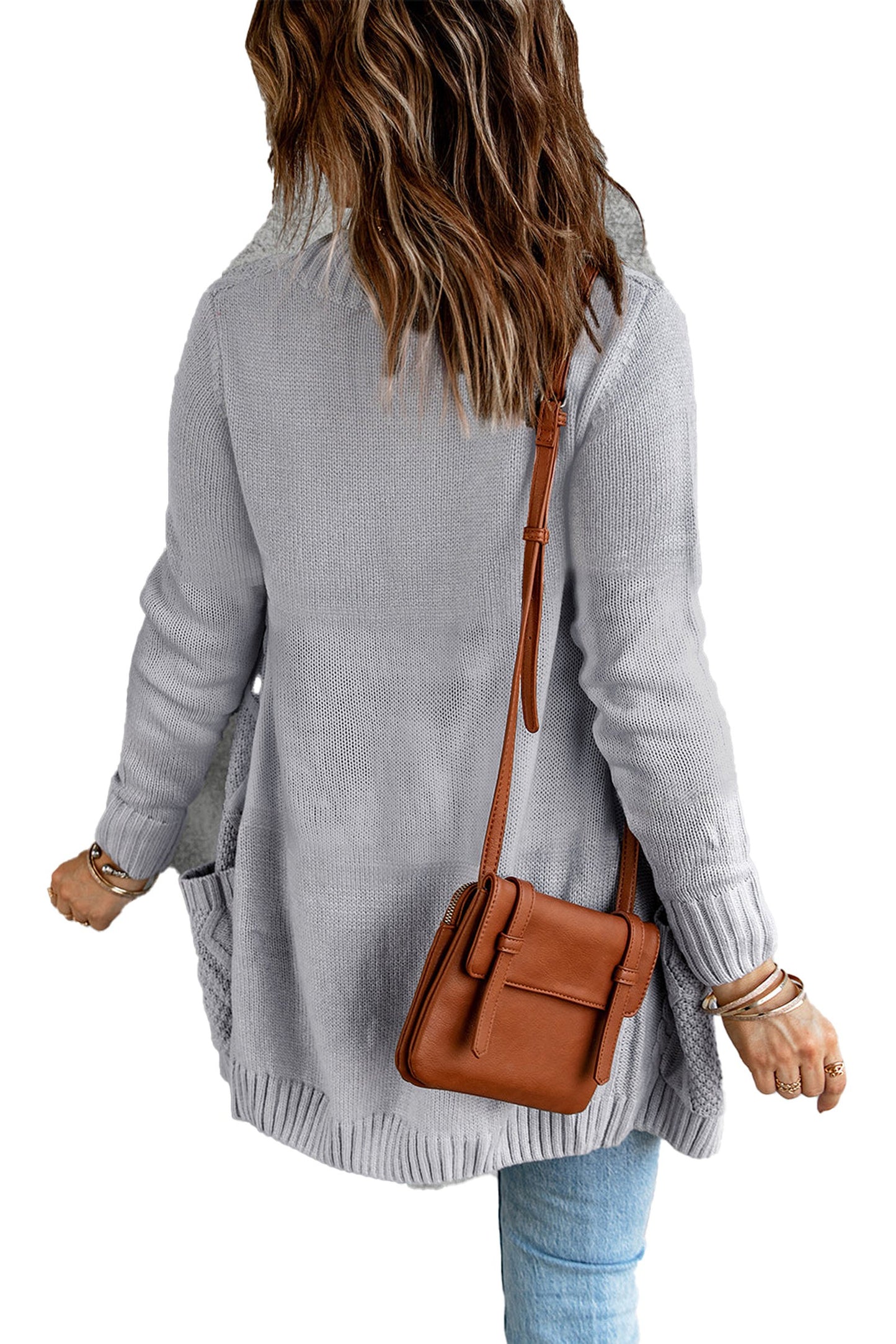 Gray Button Front Cardigan For Stylish Comfort