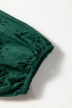 Embroidered Eyelet Mini Dress, Puff Sleeve
