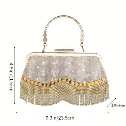 Rhinestone Evening Satchel Bag