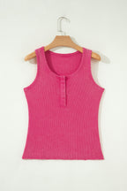 Coffee Vintage Distressed Ribbed Mineral Wash Tank Top