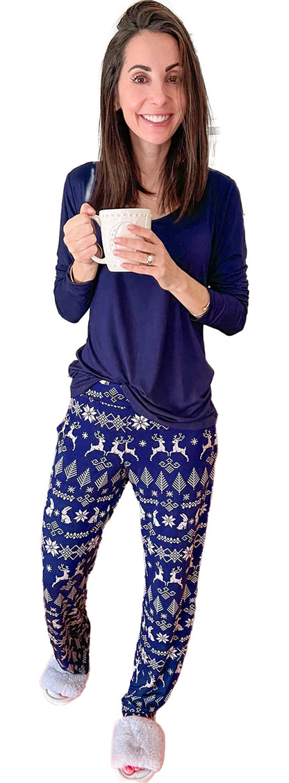 Blue Christmas Lounge Set For Cozy Nights