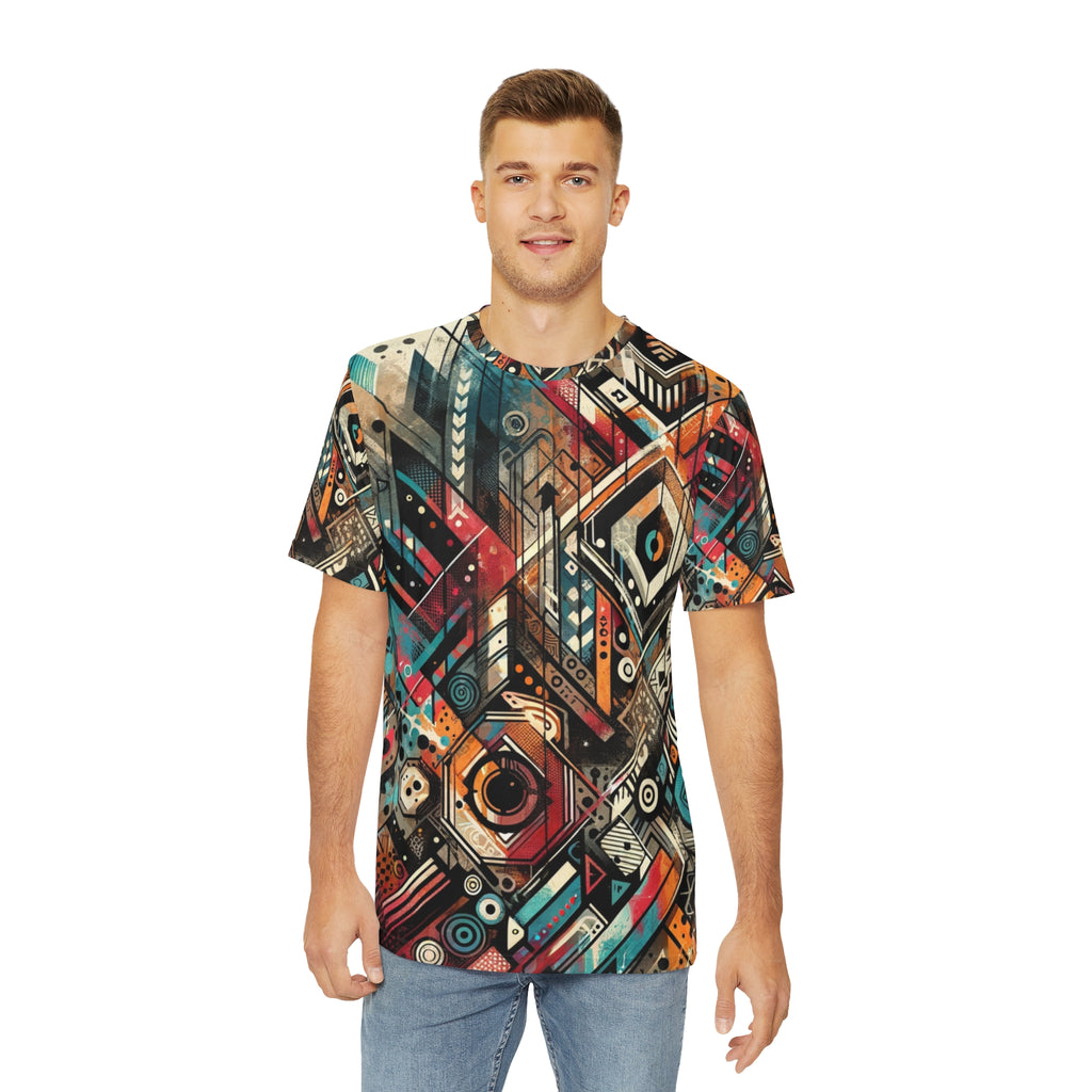 Vibrant Abstract Street Art Mens T-Shirt Top Urban Fashion Statement Tee
