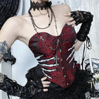 Plus Size Gothic Top with Lace Details