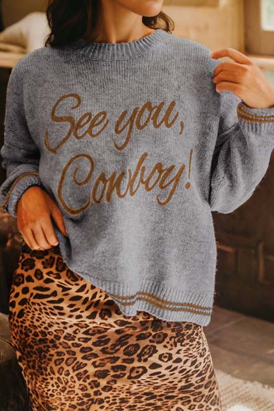 See You Cowboy Sweater For Trendy Style