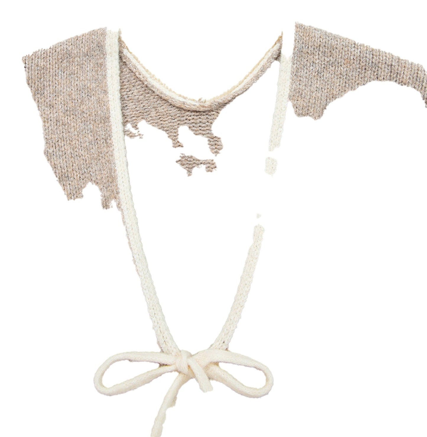 Pale Khaki Tied Front Cardigan