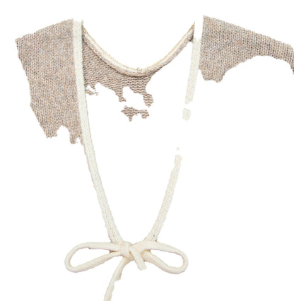 Pale Khaki Tied Front Cardigan