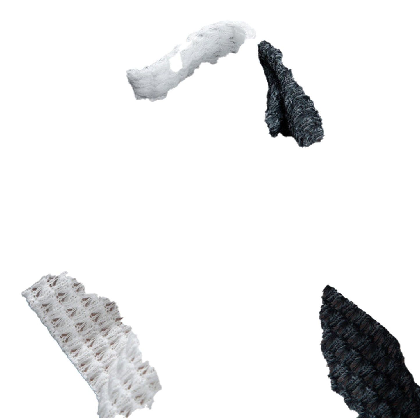 Black Checkered Waffle Knit Cardigan