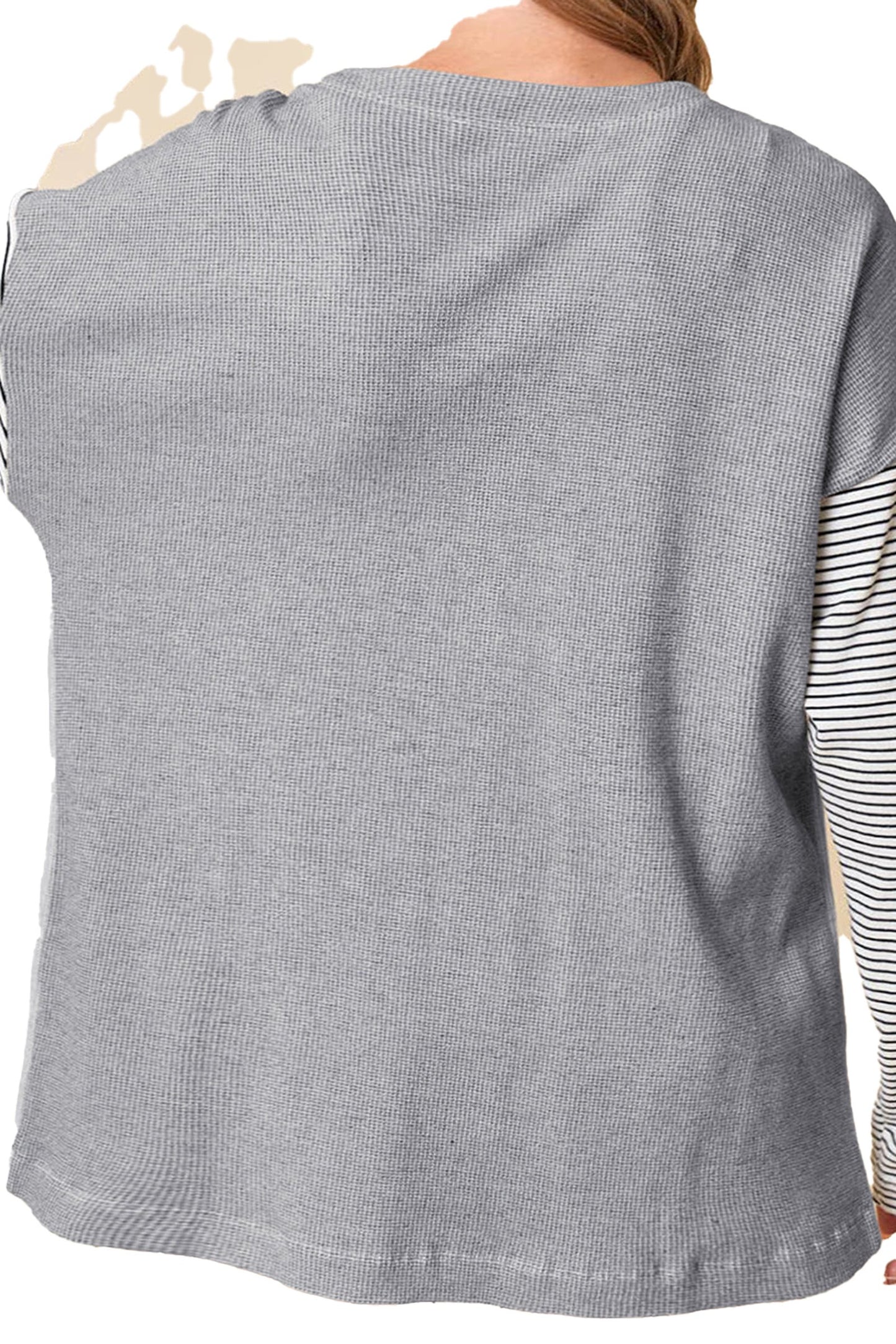 Black Stripe Colorblock Cardigan For Chic Style