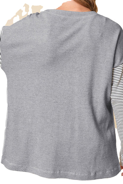 Black Stripe Colorblock Cardigan For Chic Style