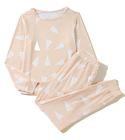 Apricot Christmas Tree Pajama Set