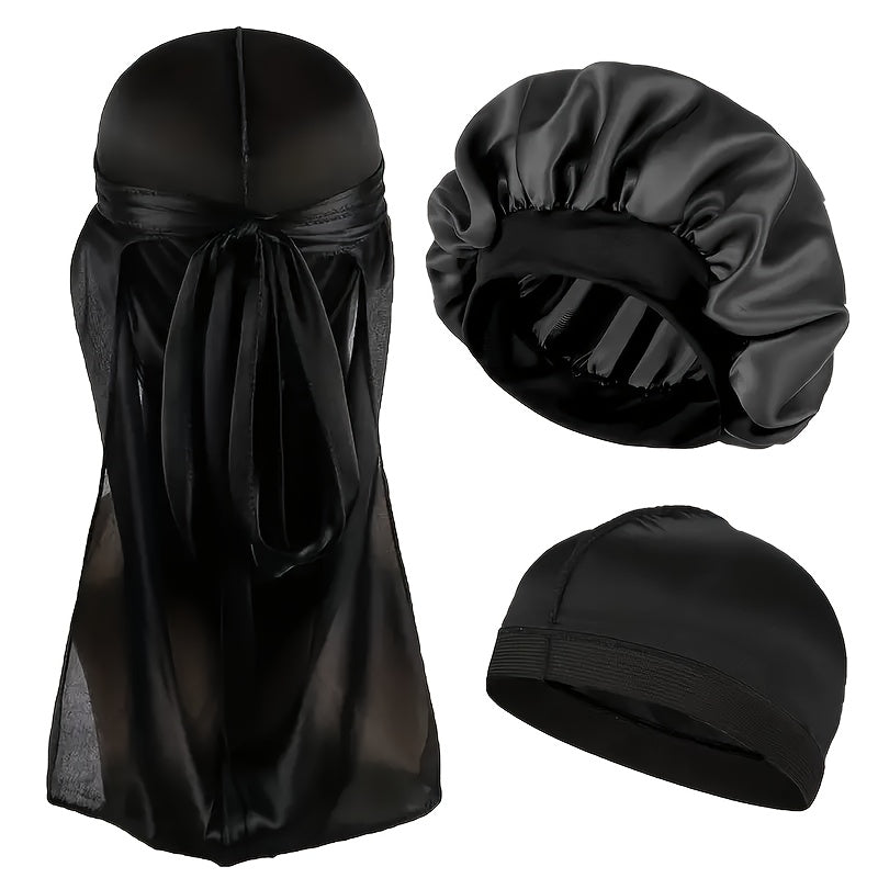 Satin Durag And Bonnet Set Red Edition