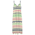Sling Ankle Long Dress Geometric Design Women'S Summer Dress