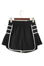 Bonbon Contrast Trim Pleated Casual Active Shorts