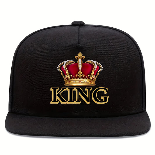 Crown King Flat Brim Cap Trendy Style
