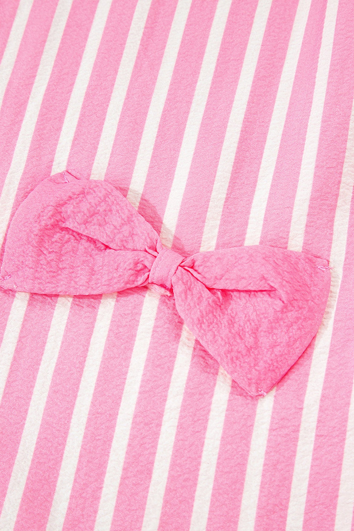 Pink Striped Sleepwear Set For Comfort