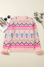 Multicolour Ethnic Christmas Sweater