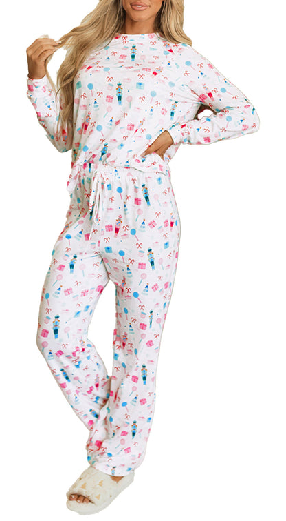 White Christmas Pajama Set Women