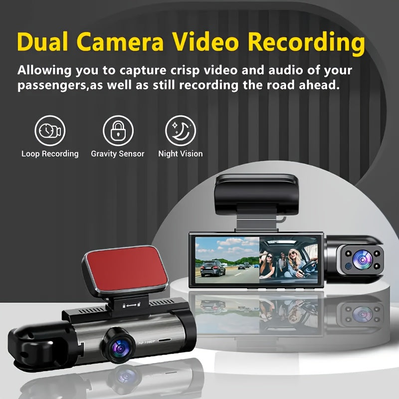 1080p Dual Camera Dash Cam With Night Vision