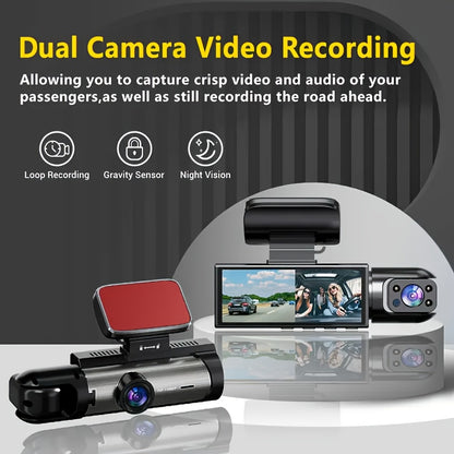 1080p Dual Camera Dash Cam With Night Vision