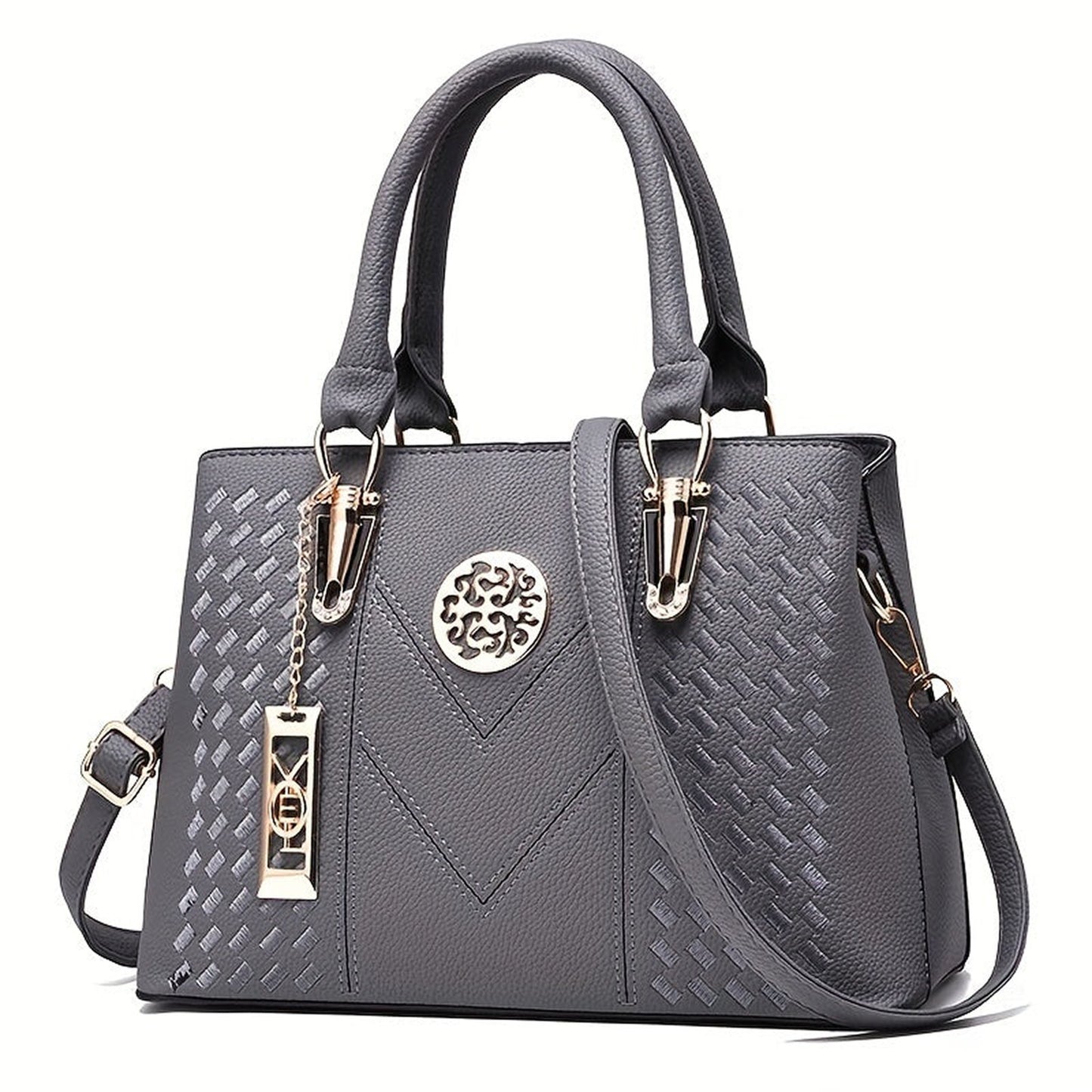 Chic Top Handle Satchel Bag - Stylish PU Handbag, Tote & Shoulder