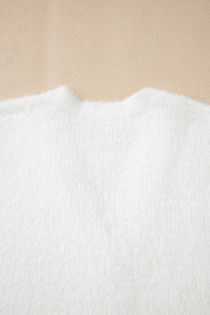 Dear-Lover Smoke Gray Fuzzy Cardigan For Cozy Style