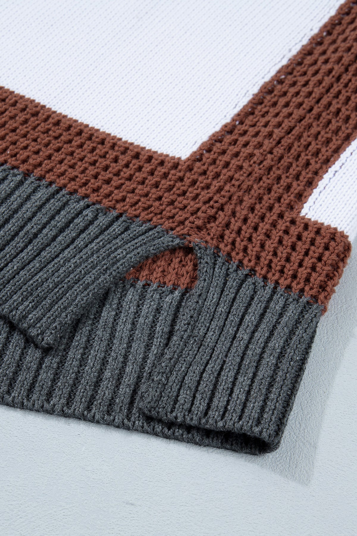 Western Horse Head Colorblock Trim Sweater Vest