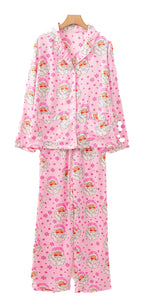 Pink Santa Christmas Pajama Set