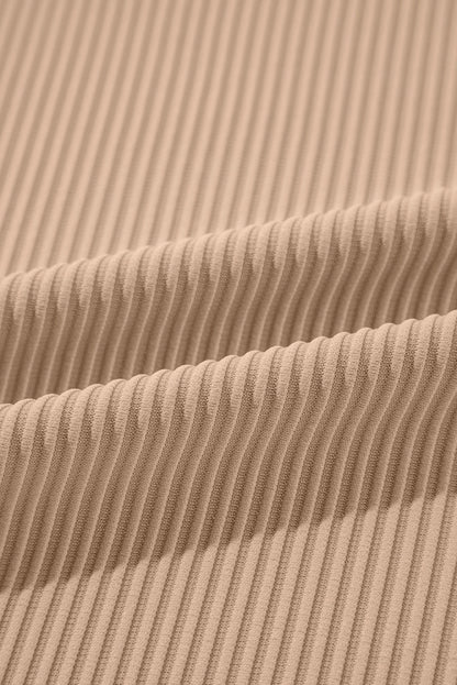 Ribbed Knit Open Front Duster Cardigan