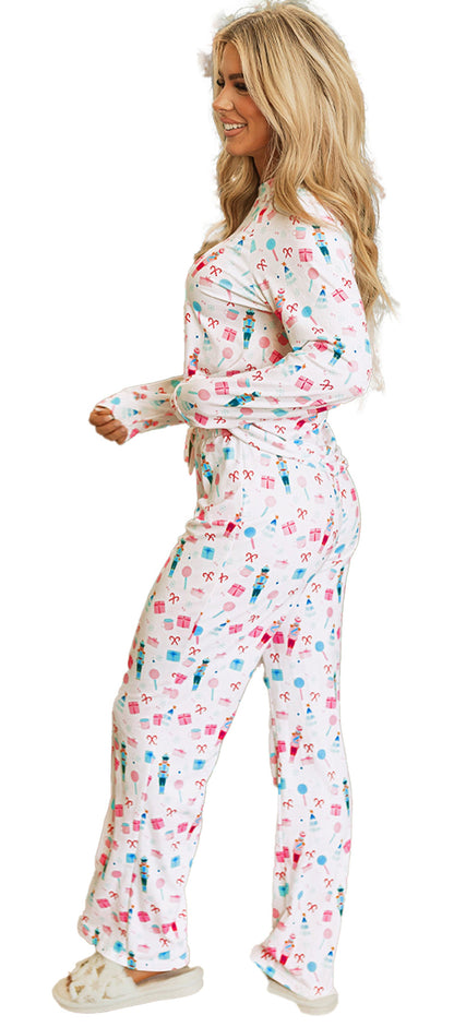 White Christmas Pajama Set Women