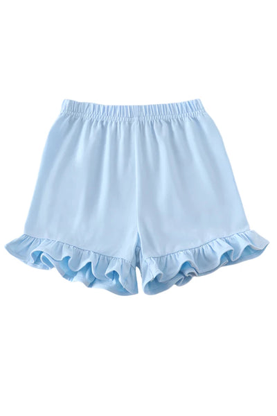 Adorable Sky Basic Ruffle Shorts For Trendy Tots | Shop Now! - LuckeLadybug LLC