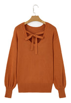 Gold Flame Ribbed Trim Sweater