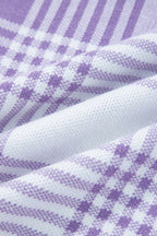 Lilac Plaid Sweater For Trendy Fashion