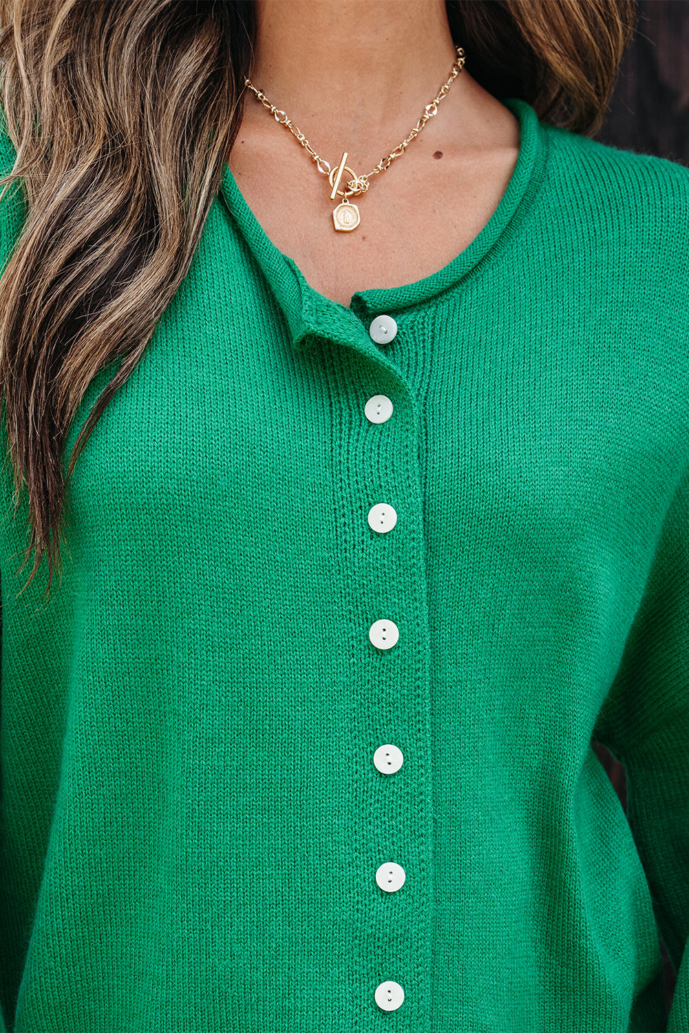 Bright Green Knit Cardigan For Trendy Styles