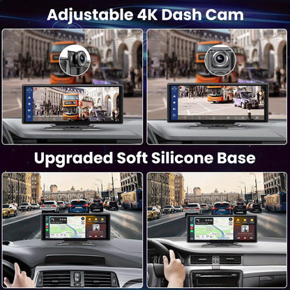 Wireless Carplay Portable Car Stereo Dash Cam