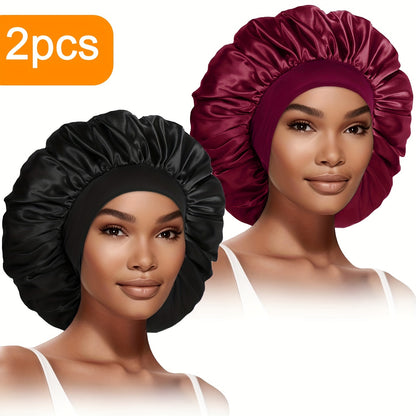 Extra Large Satin Bonnet For Women 2 Pack