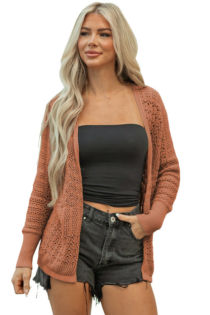 Open Front Knit Cardigan For Effortless Style