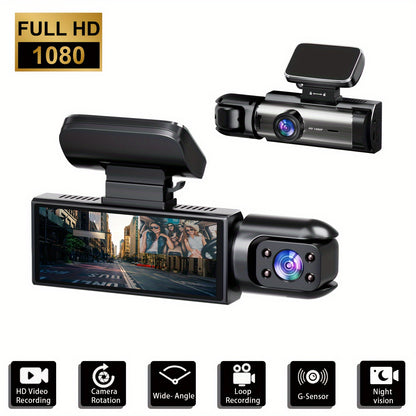 1080p Dual Camera Dash Cam With Night Vision