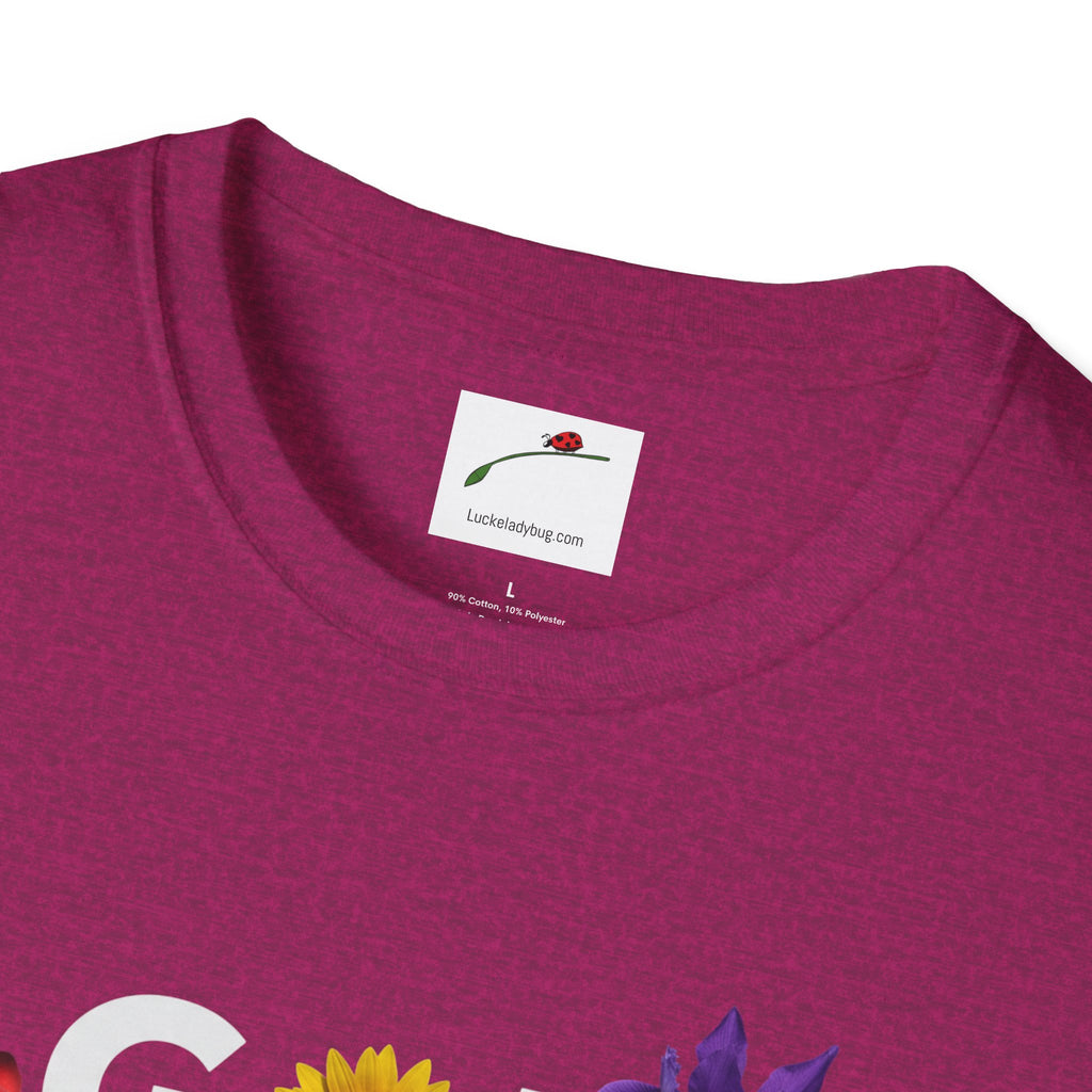 God Made T-Shirt With Floral Design