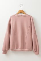 Pink Stripe Knit Cardigan For Stylish Layers