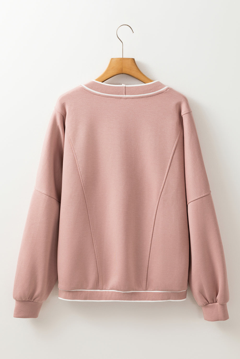 Pink Stripe Knit Cardigan For Stylish Layers