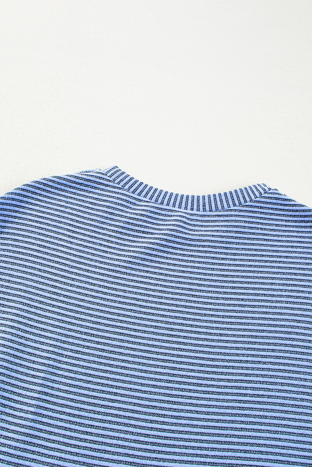 Sky Blue Stripe Patchwork Mini Dress Casual